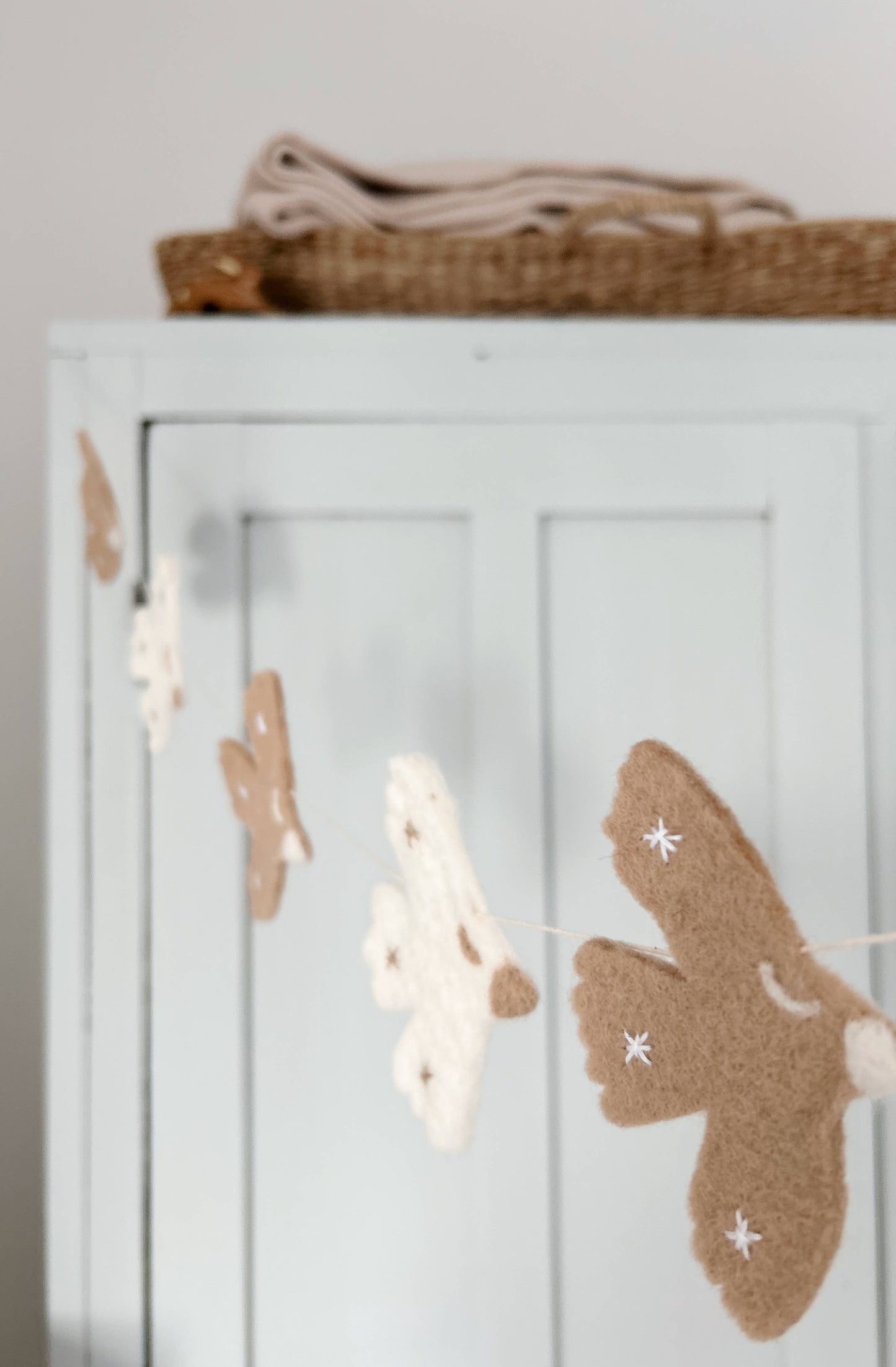 Guirlande Oiseaux en laine feutrée