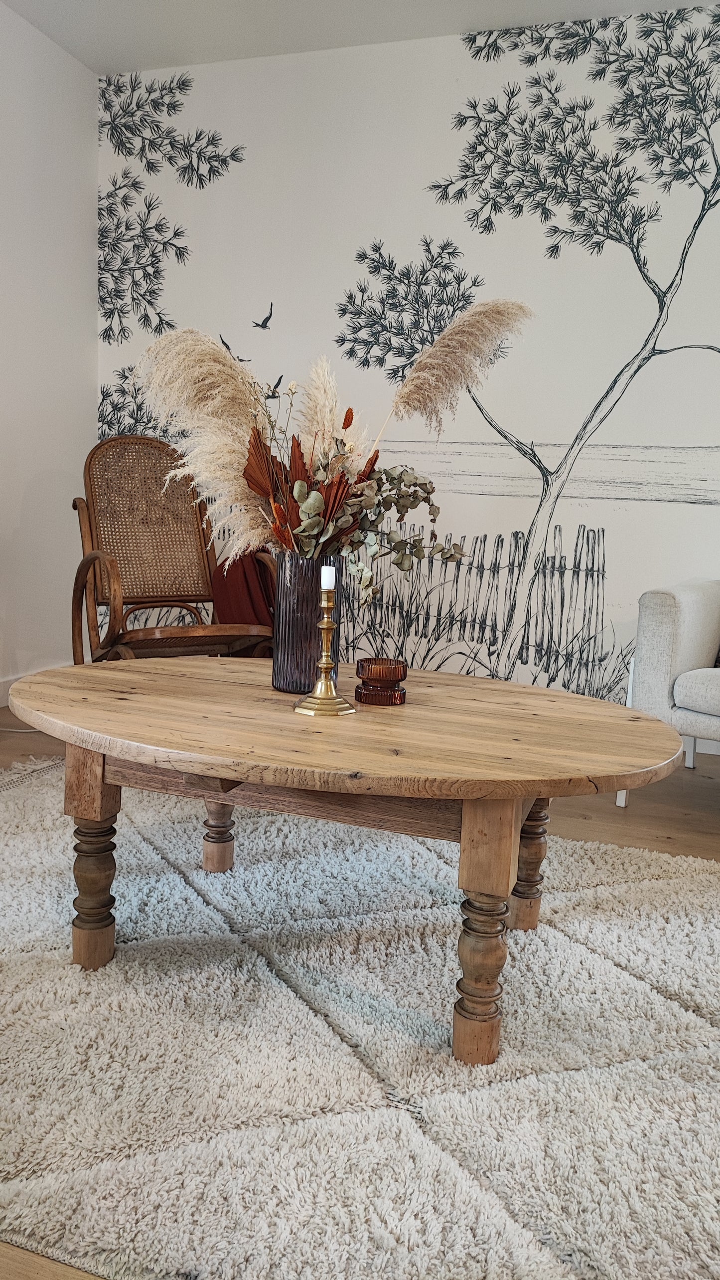 Table basse ovale