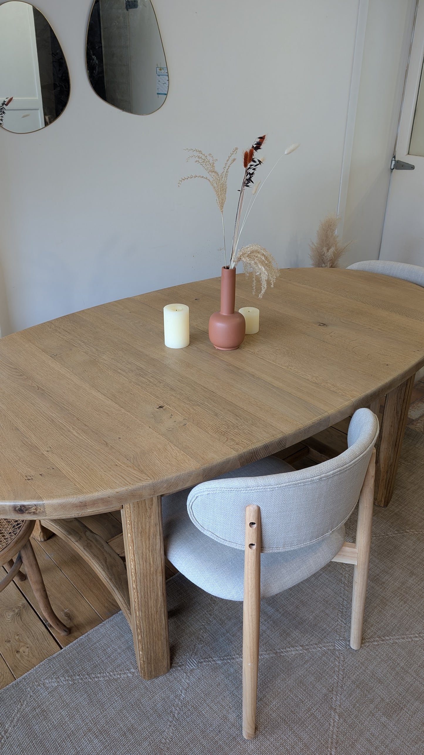 Table ovale en chêne