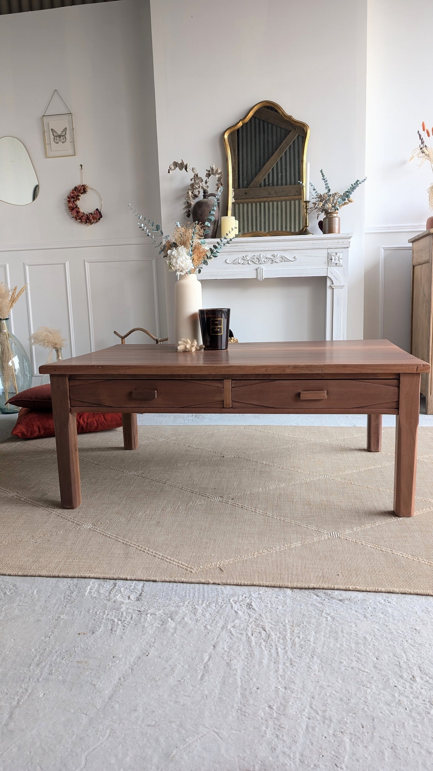 Table basse acajou