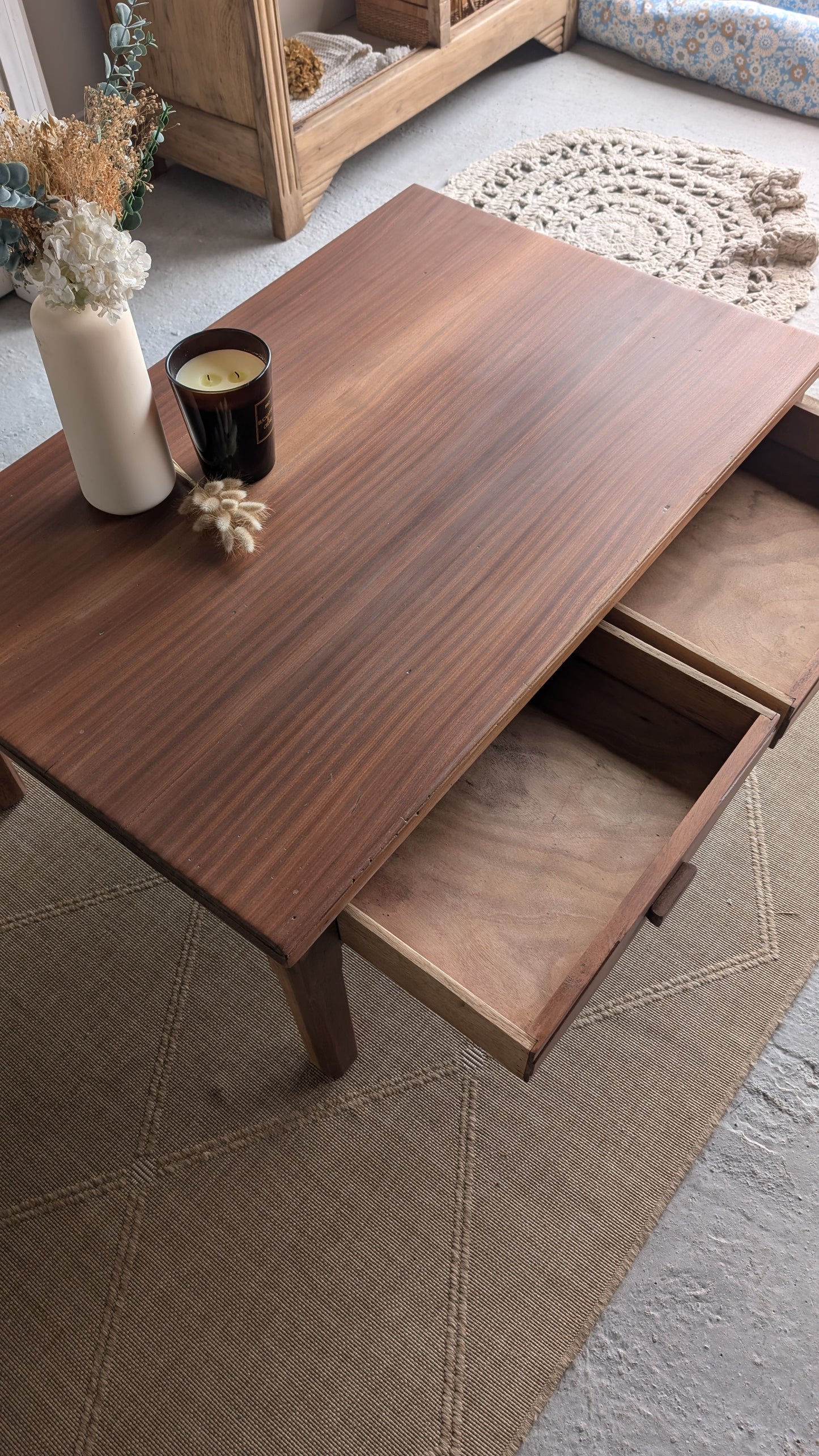 Table basse acajou