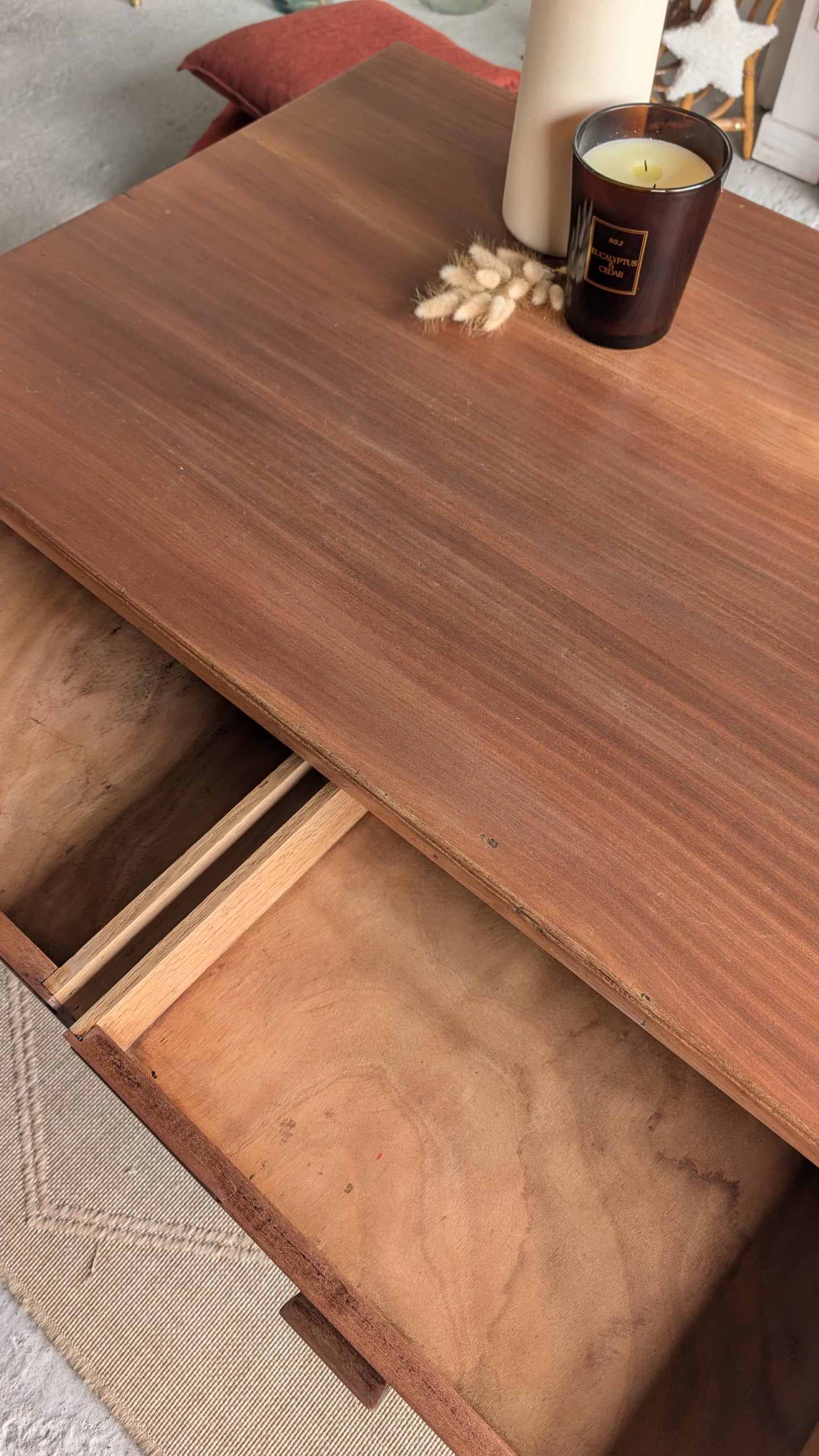 Table basse acajou