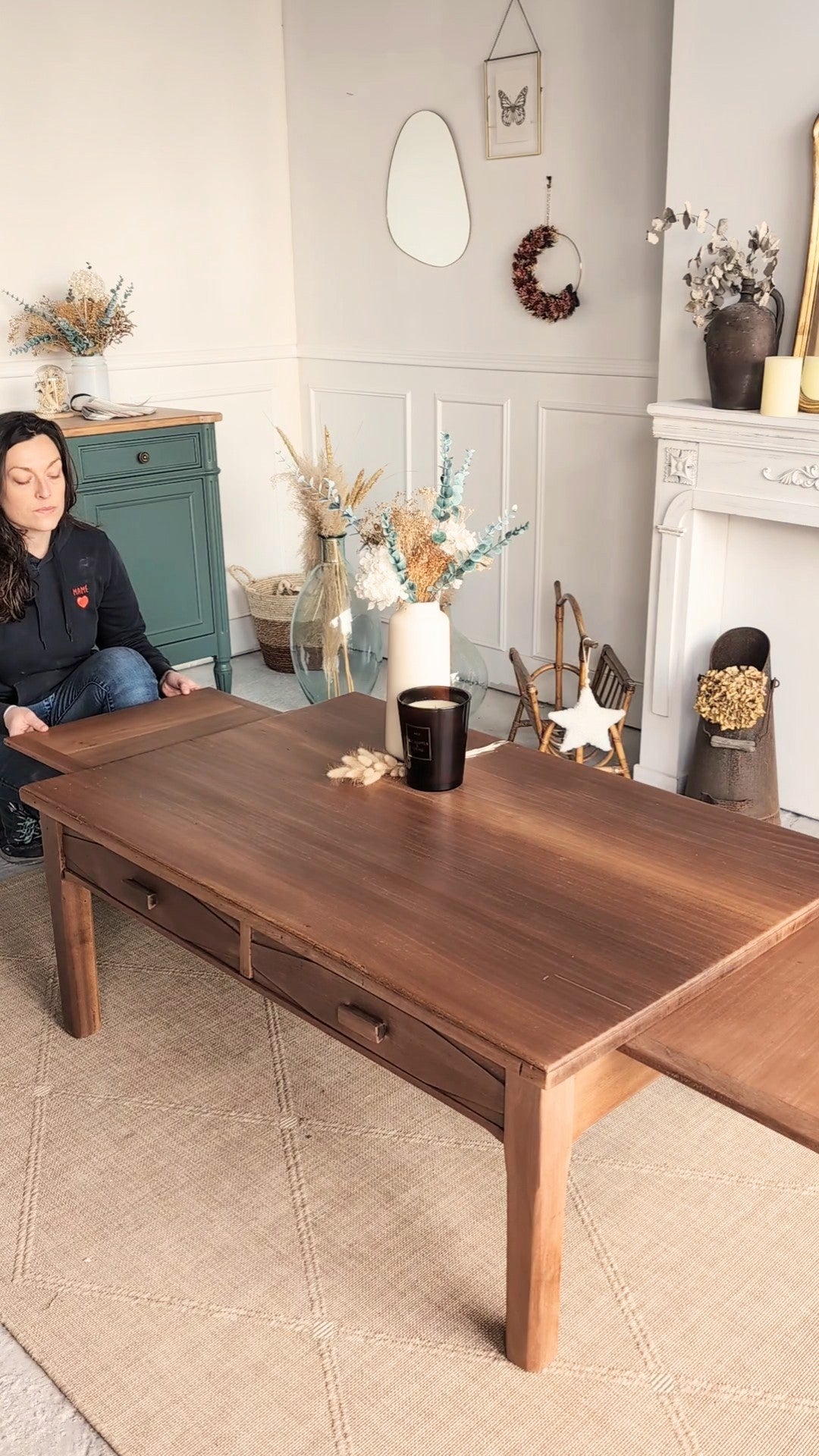 Table basse acajou