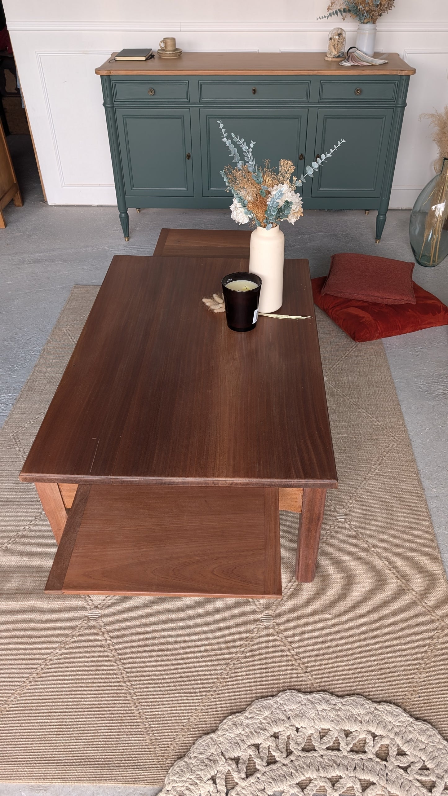 Table basse acajou