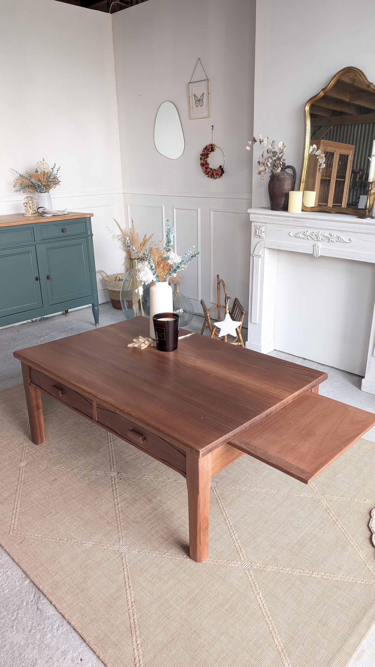 Table basse acajou