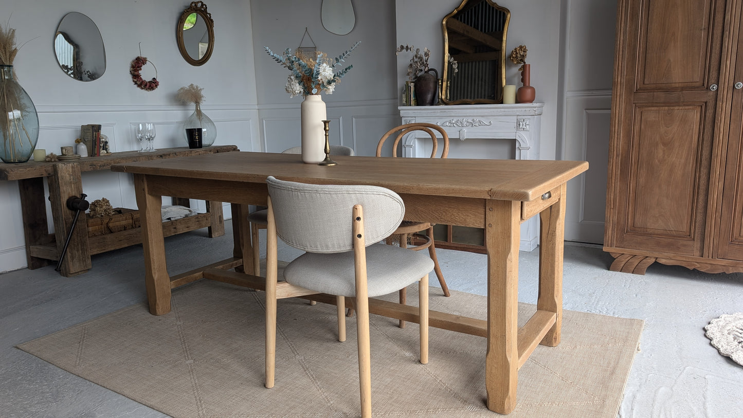 Table de ferme en chêne