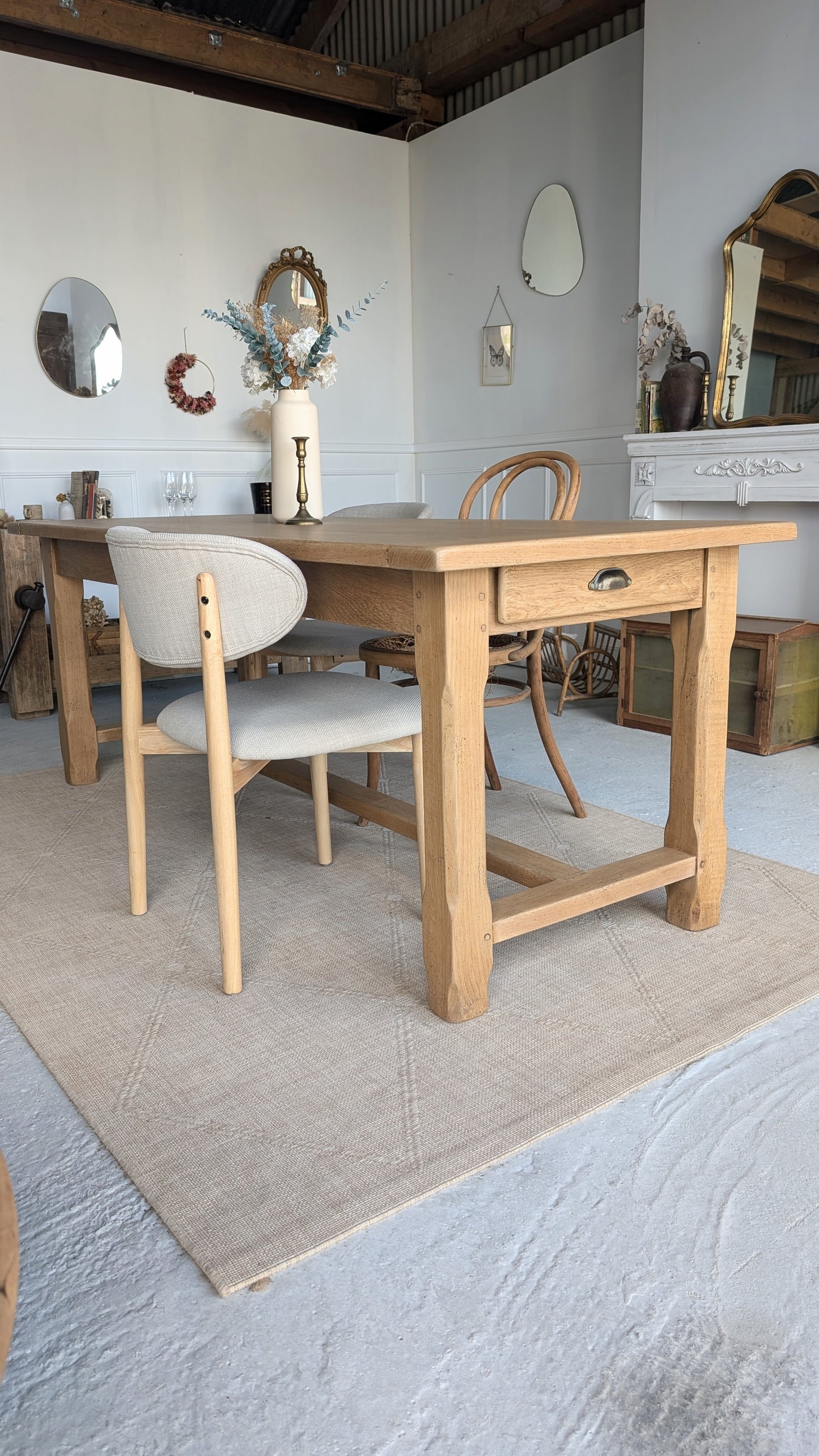 Table de ferme rectangulaire