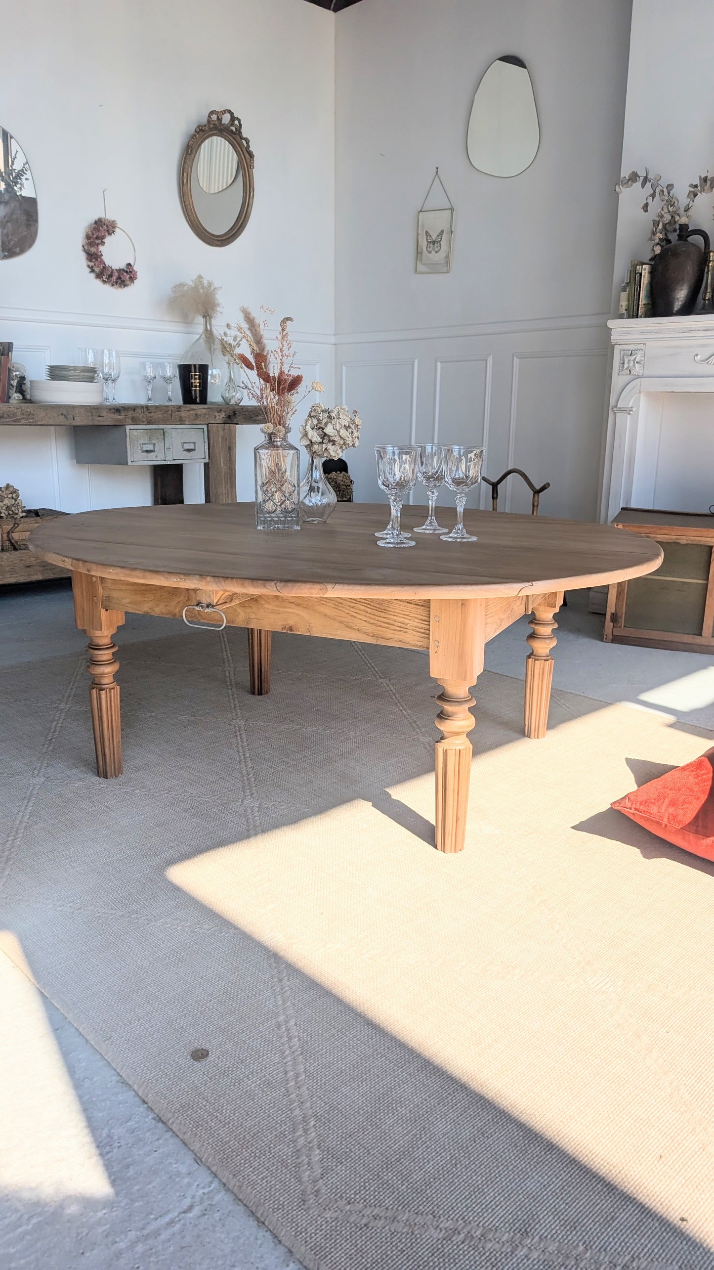 Table basse ovale