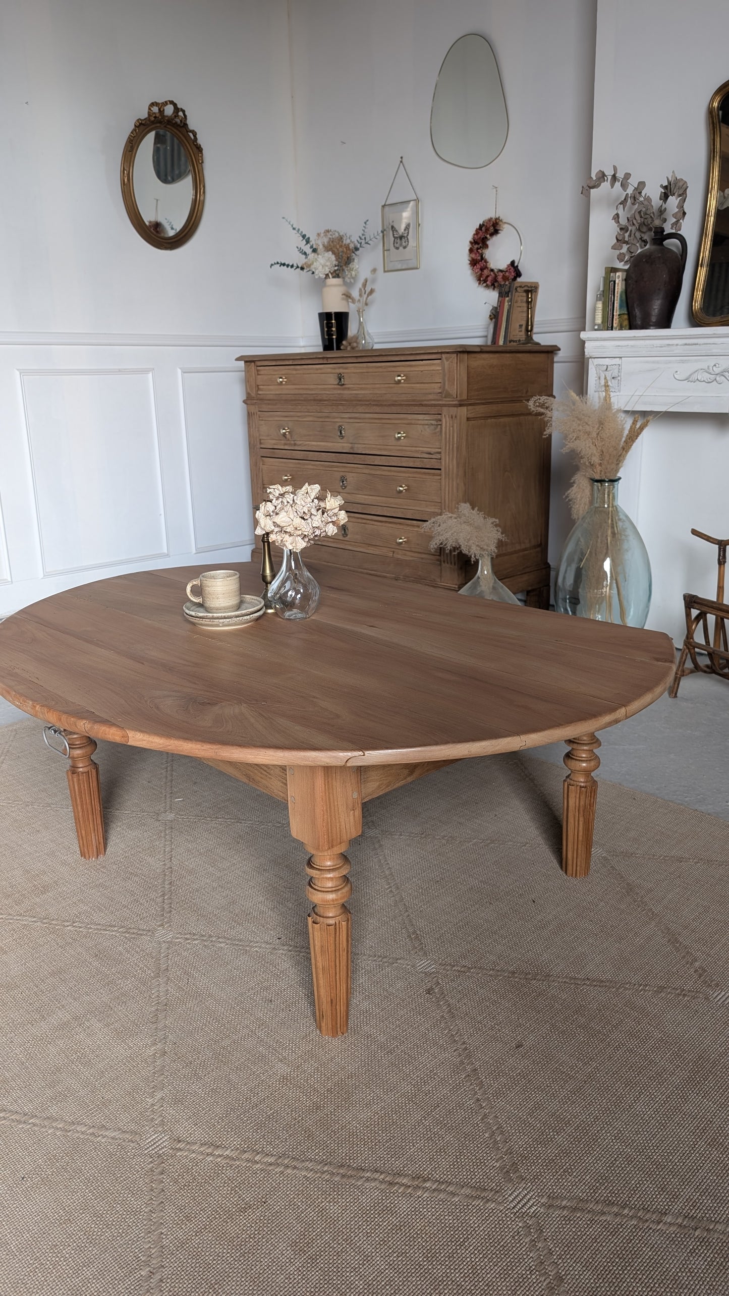 Table basse ovale
