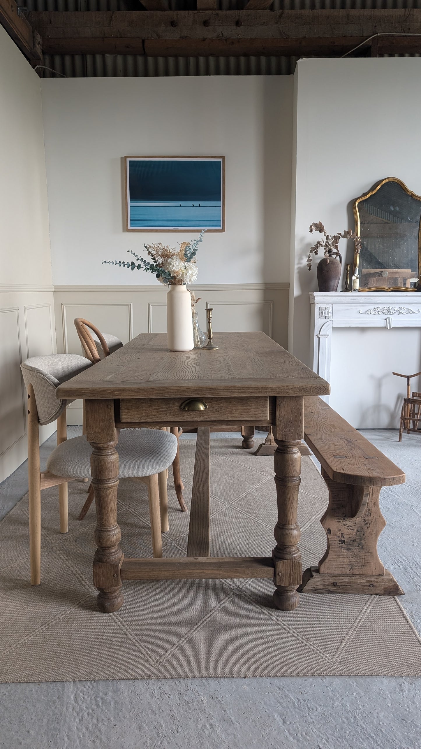 Table de ferme & son banc