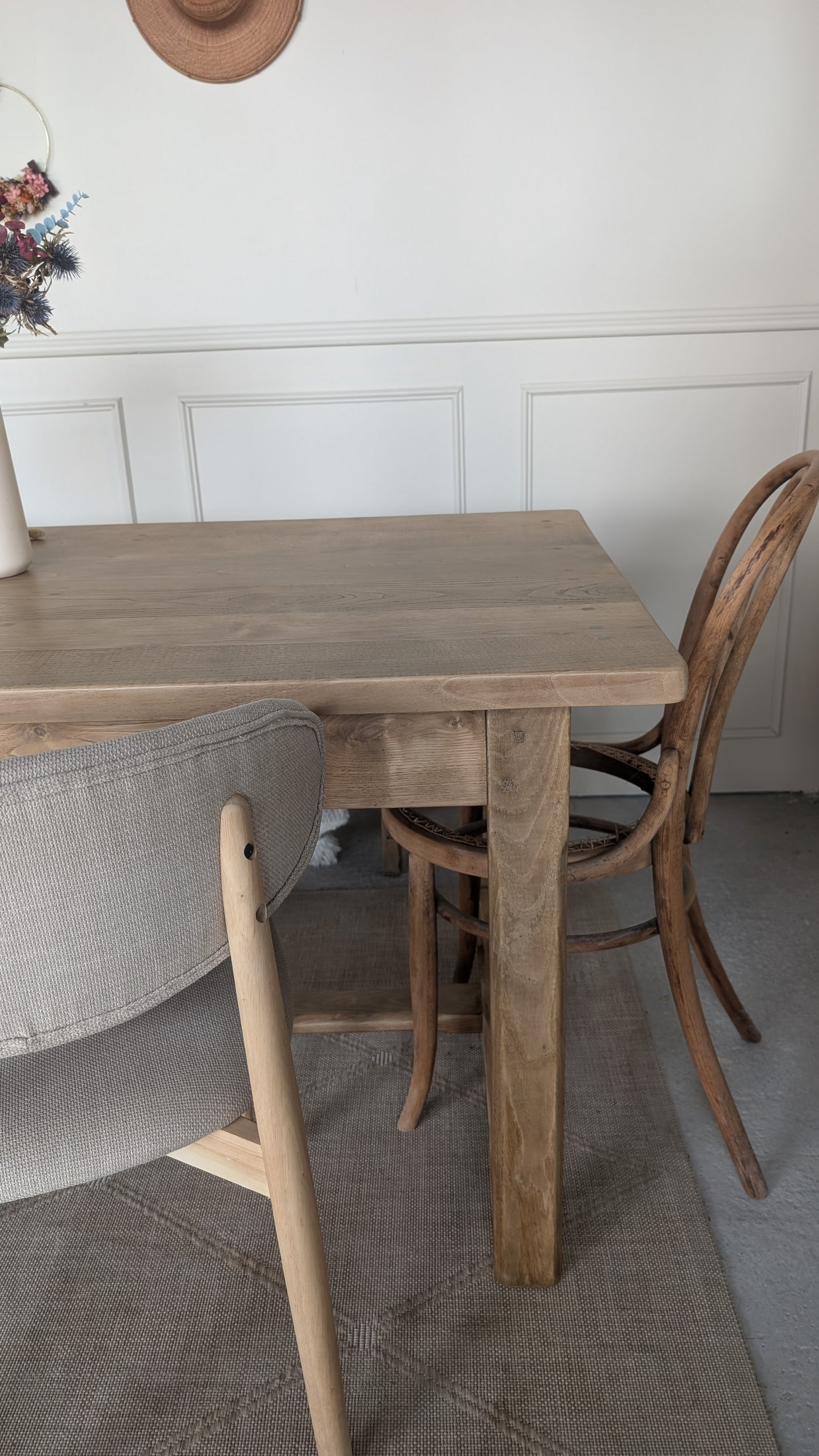 Table de ferme en chêne
