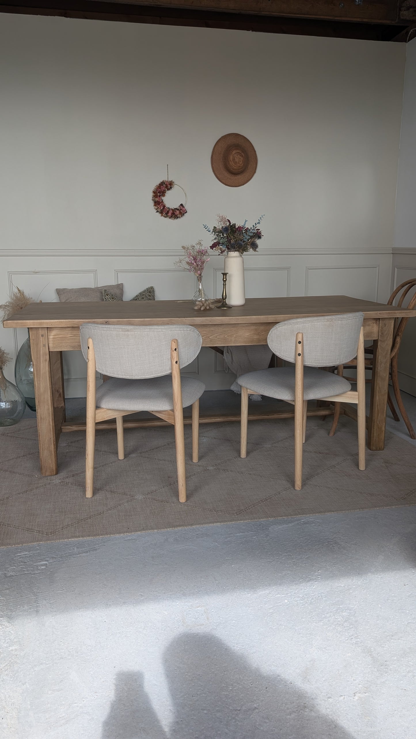 Table de ferme en chêne