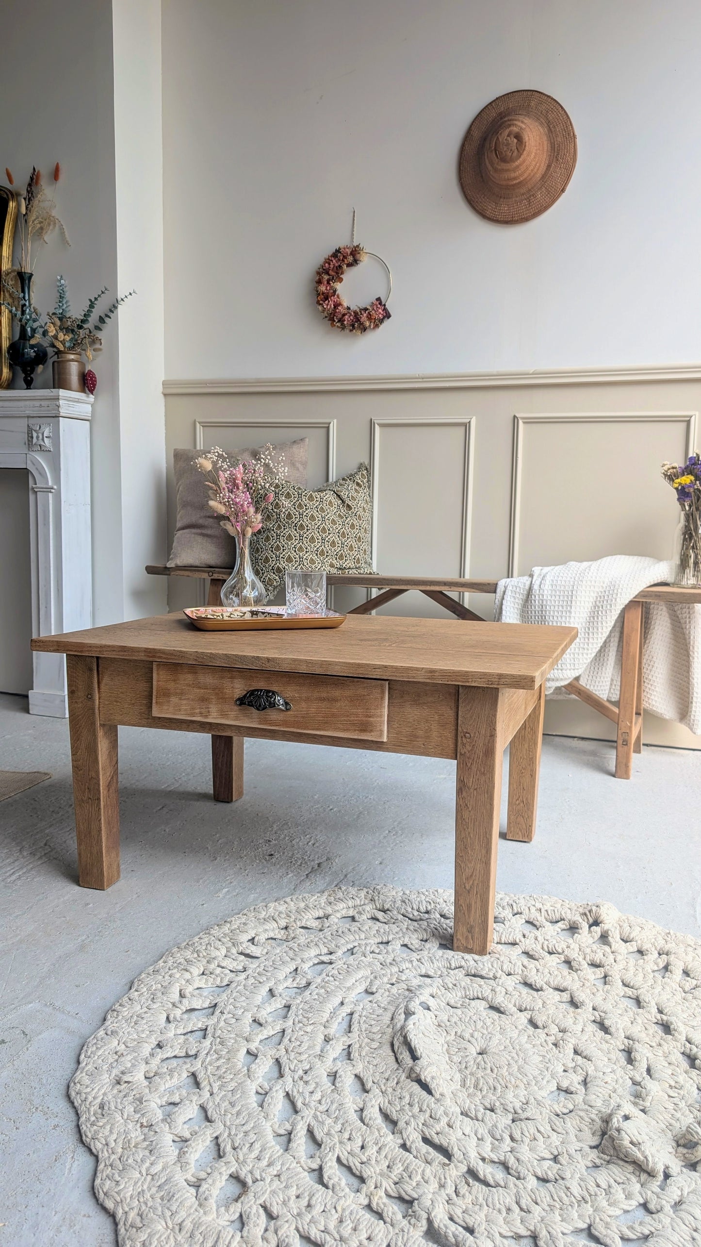 Table basse en chêne
