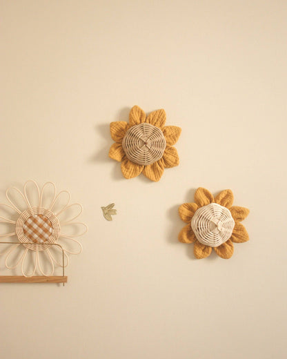 Grande fleur Tournesol: Rotin naturel