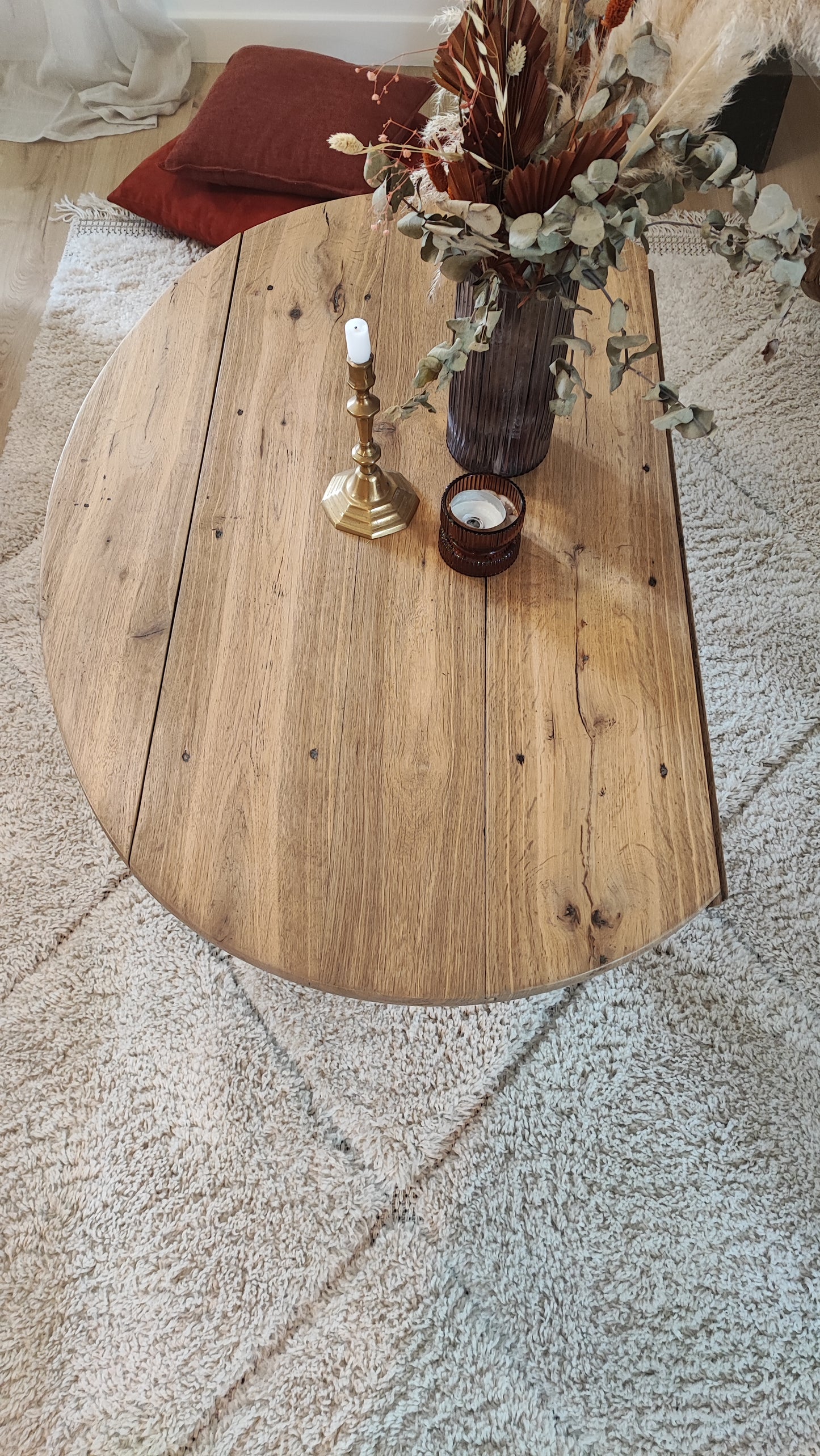 Table basse ovale