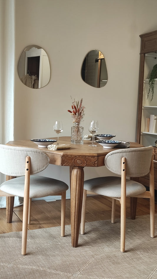Table carrée art déco