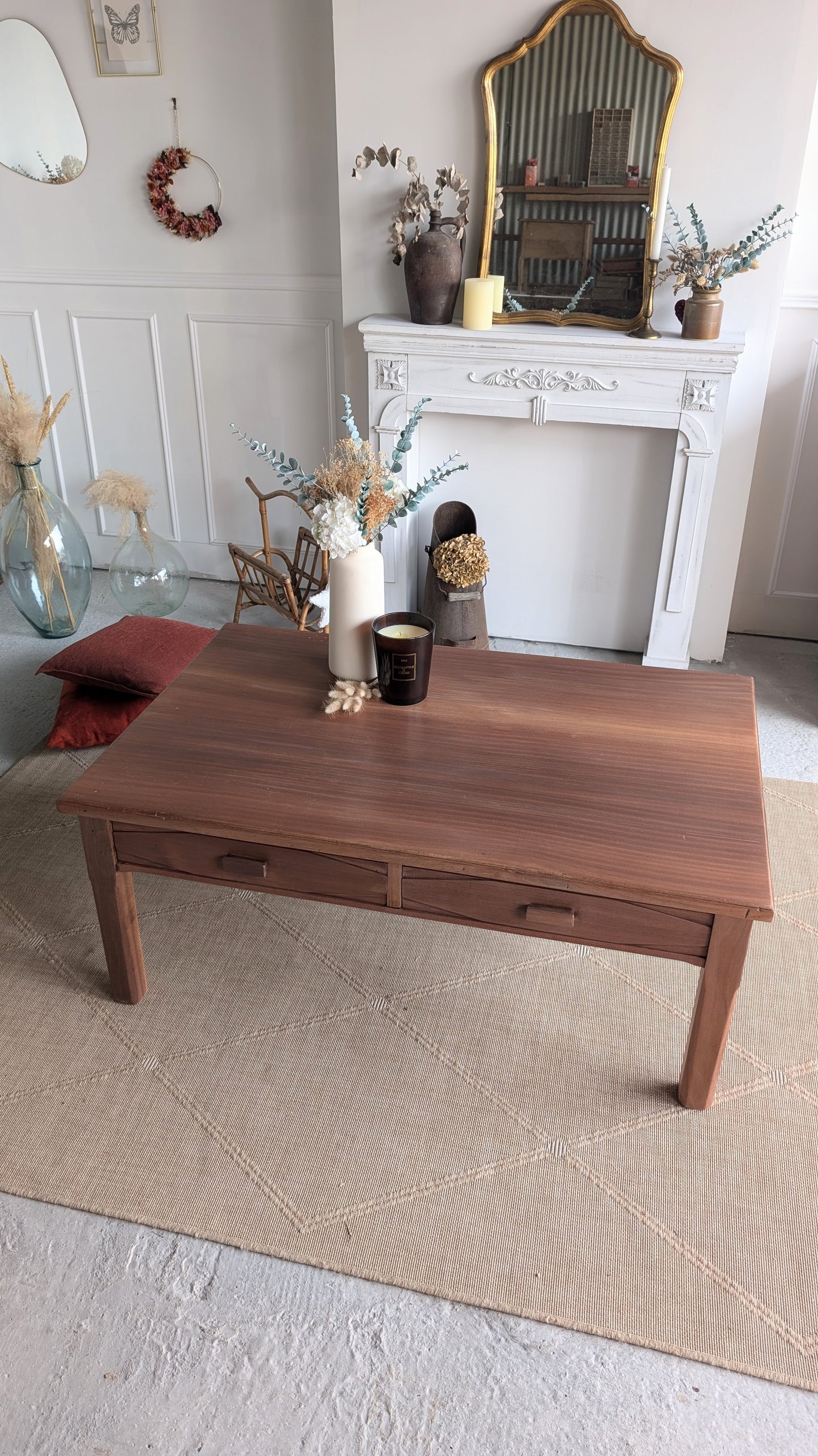 Table basse acajou
