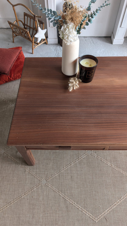 Table basse acajou
