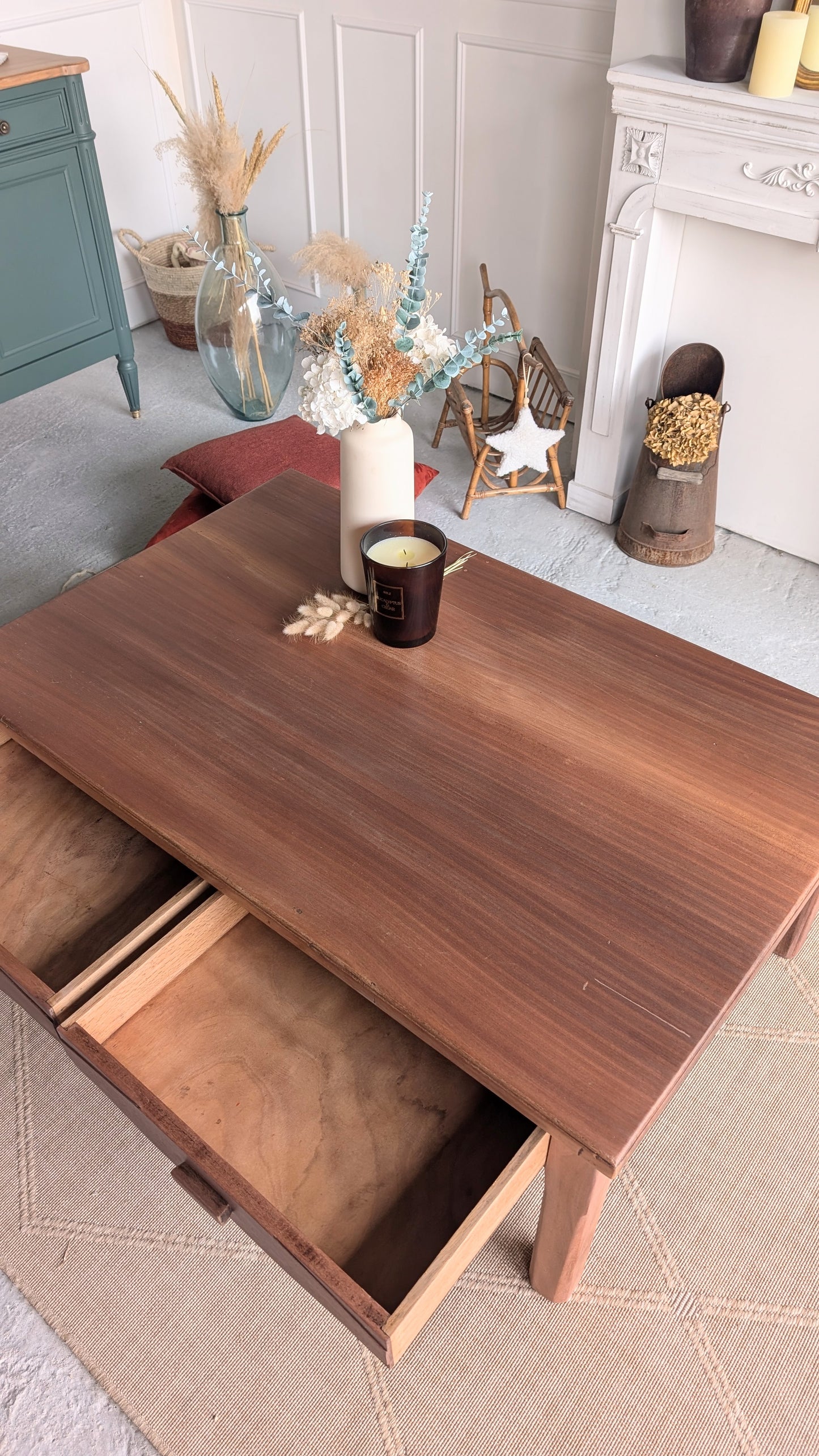 Table basse acajou