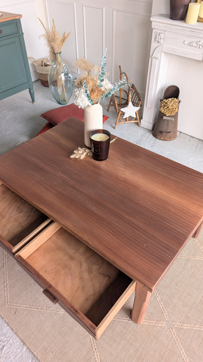 Table basse acajou