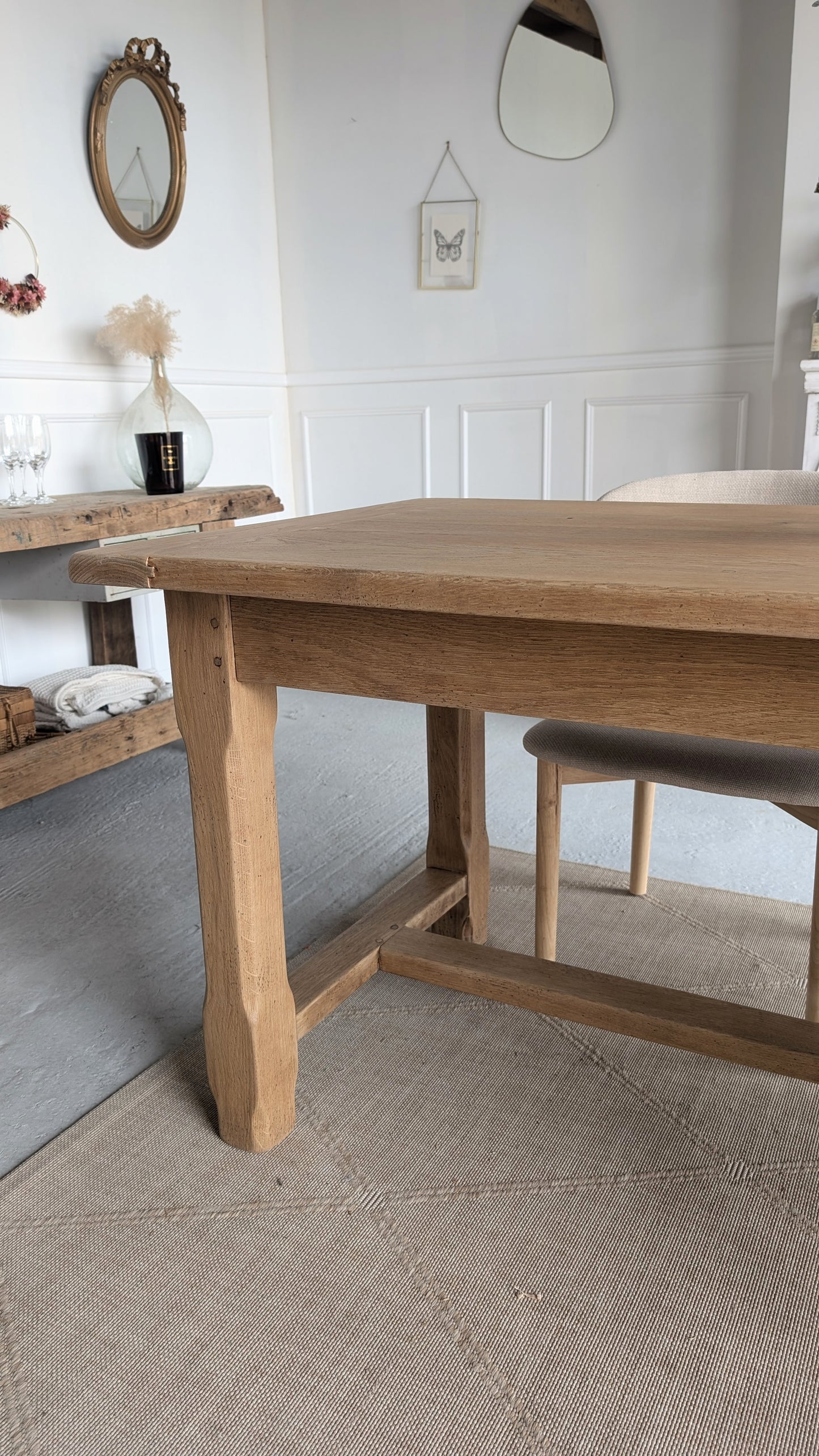 Table de ferme en chêne