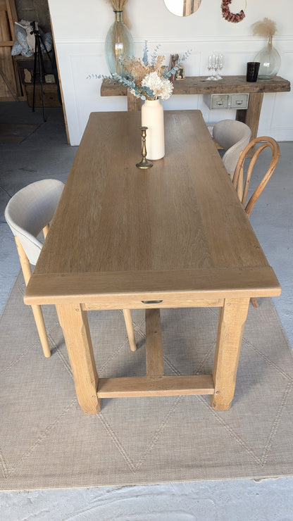 Table de ferme en chêne