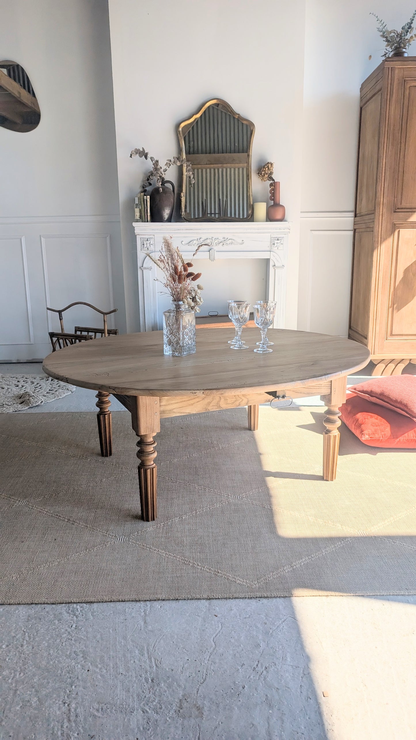 Table basse ovale