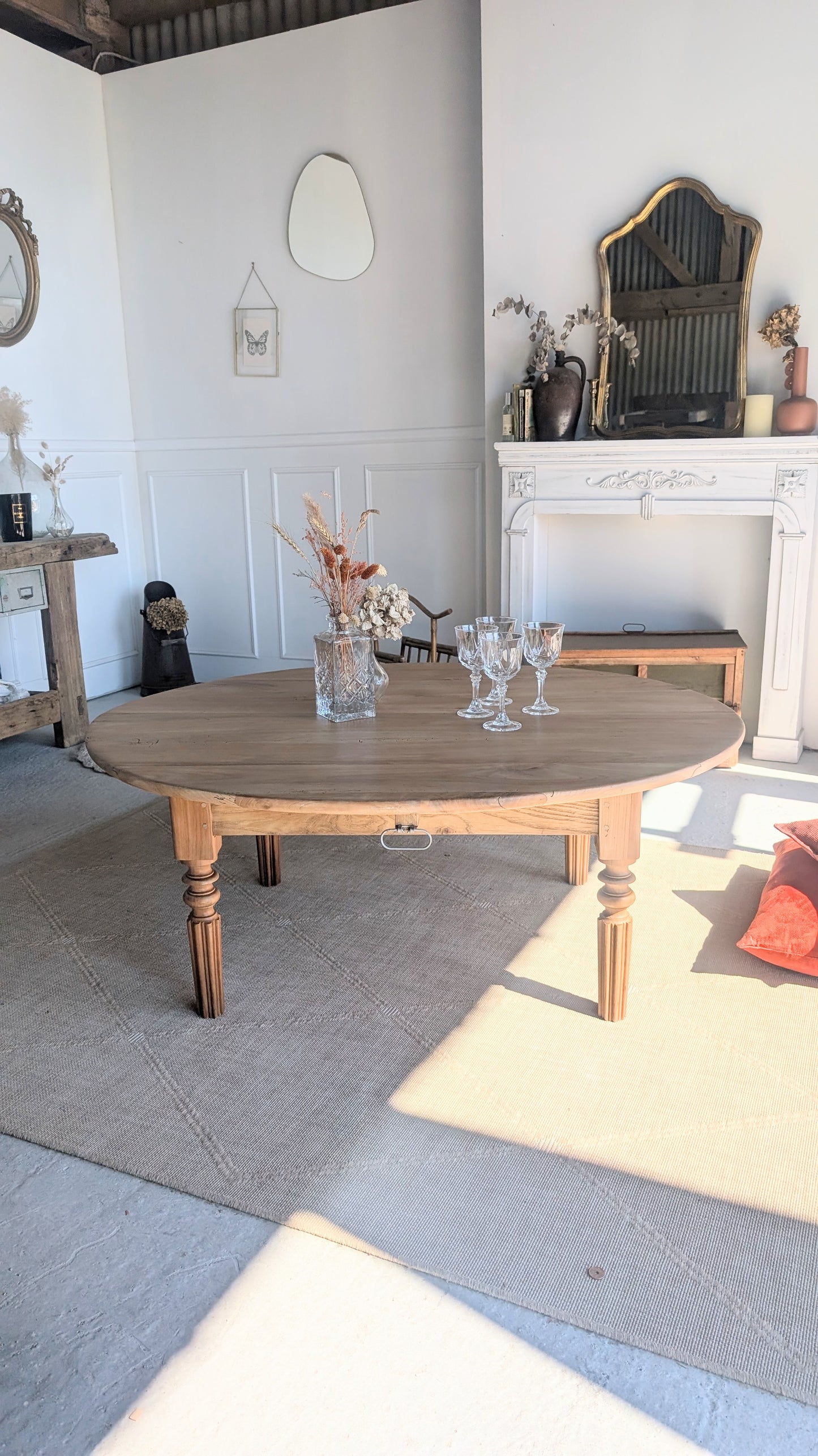 Table basse ovale