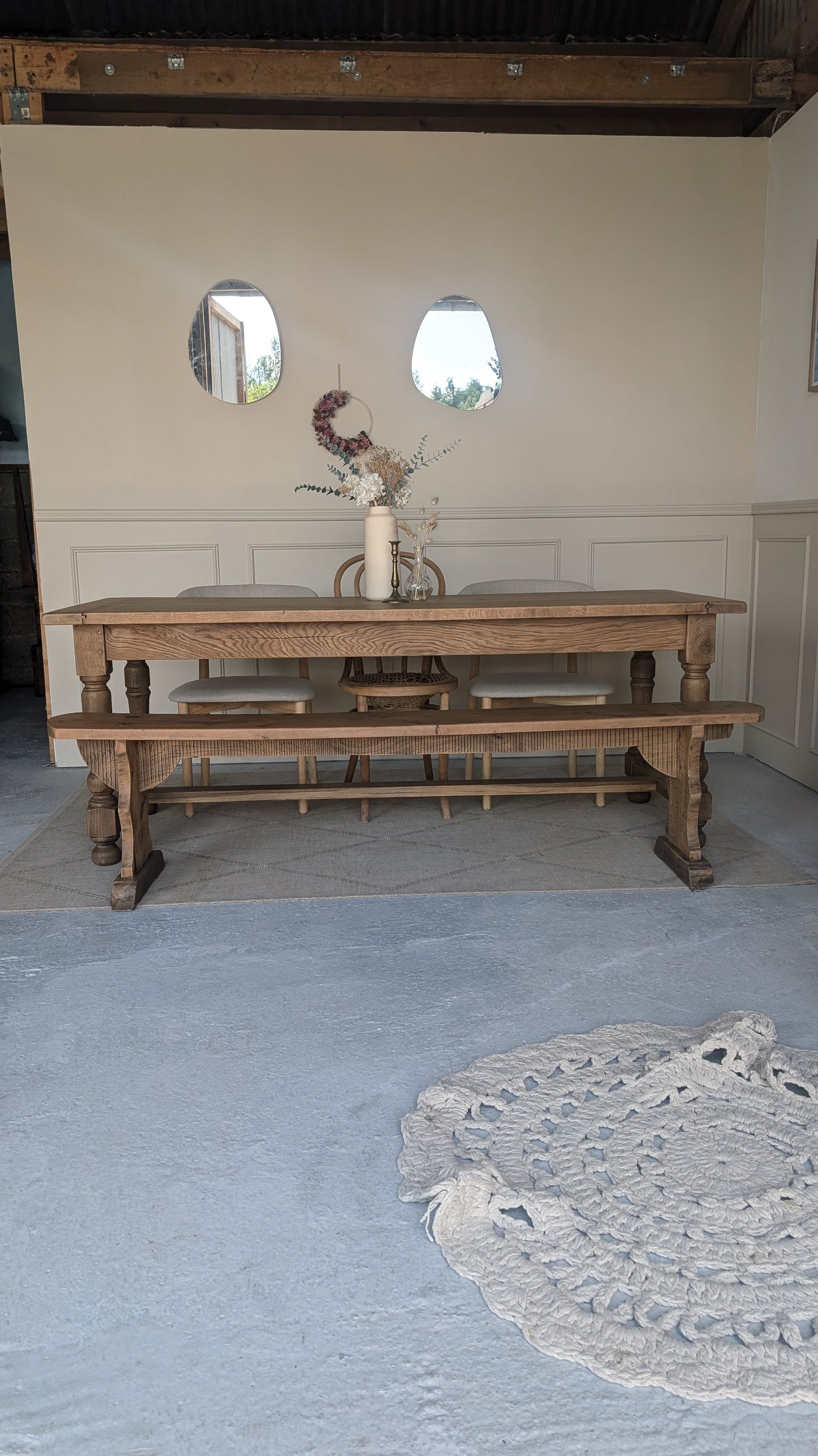 Table de ferme & son banc