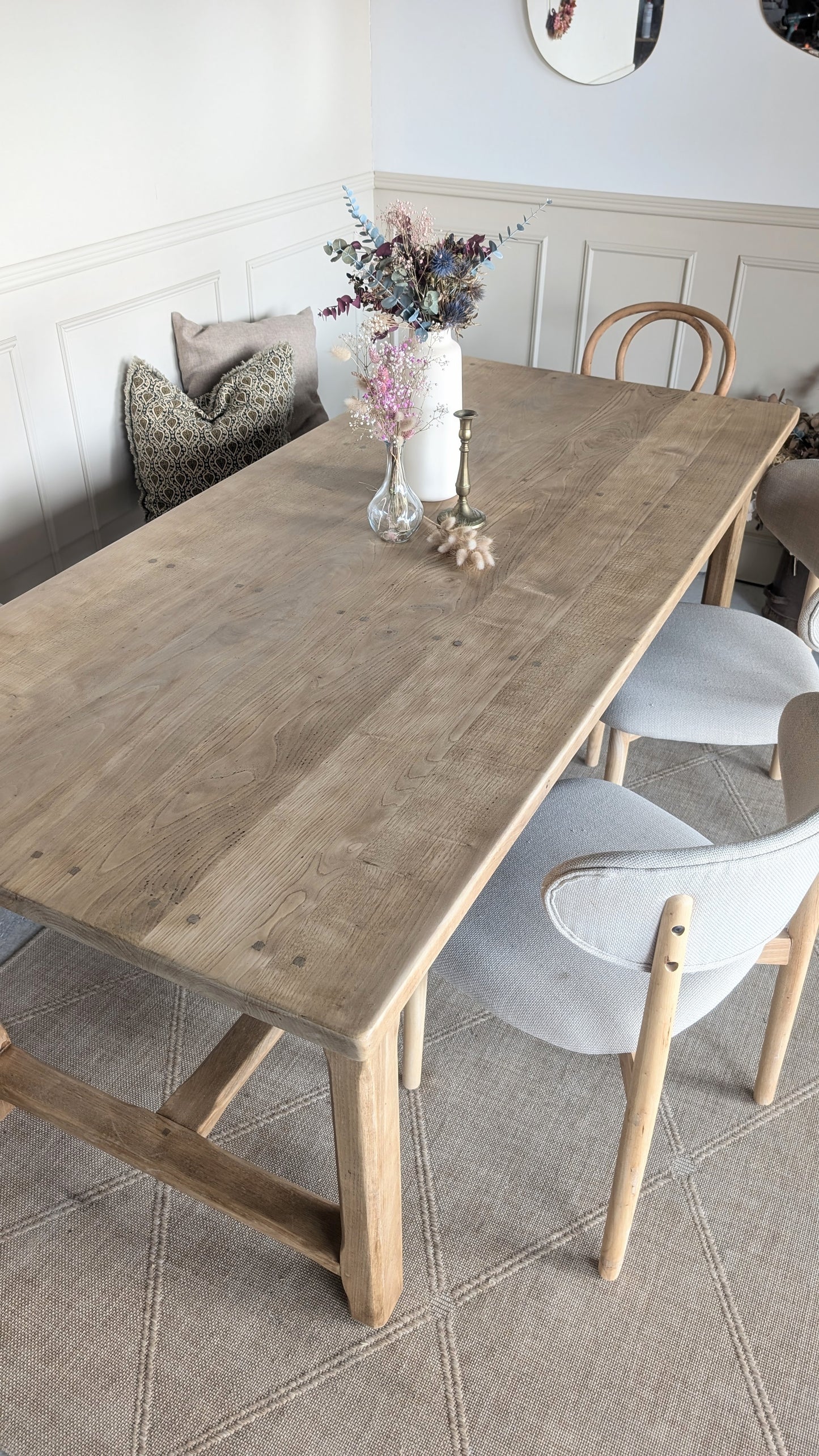 Table de ferme en chêne