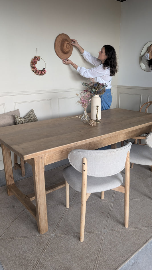 Table de ferme en chêne