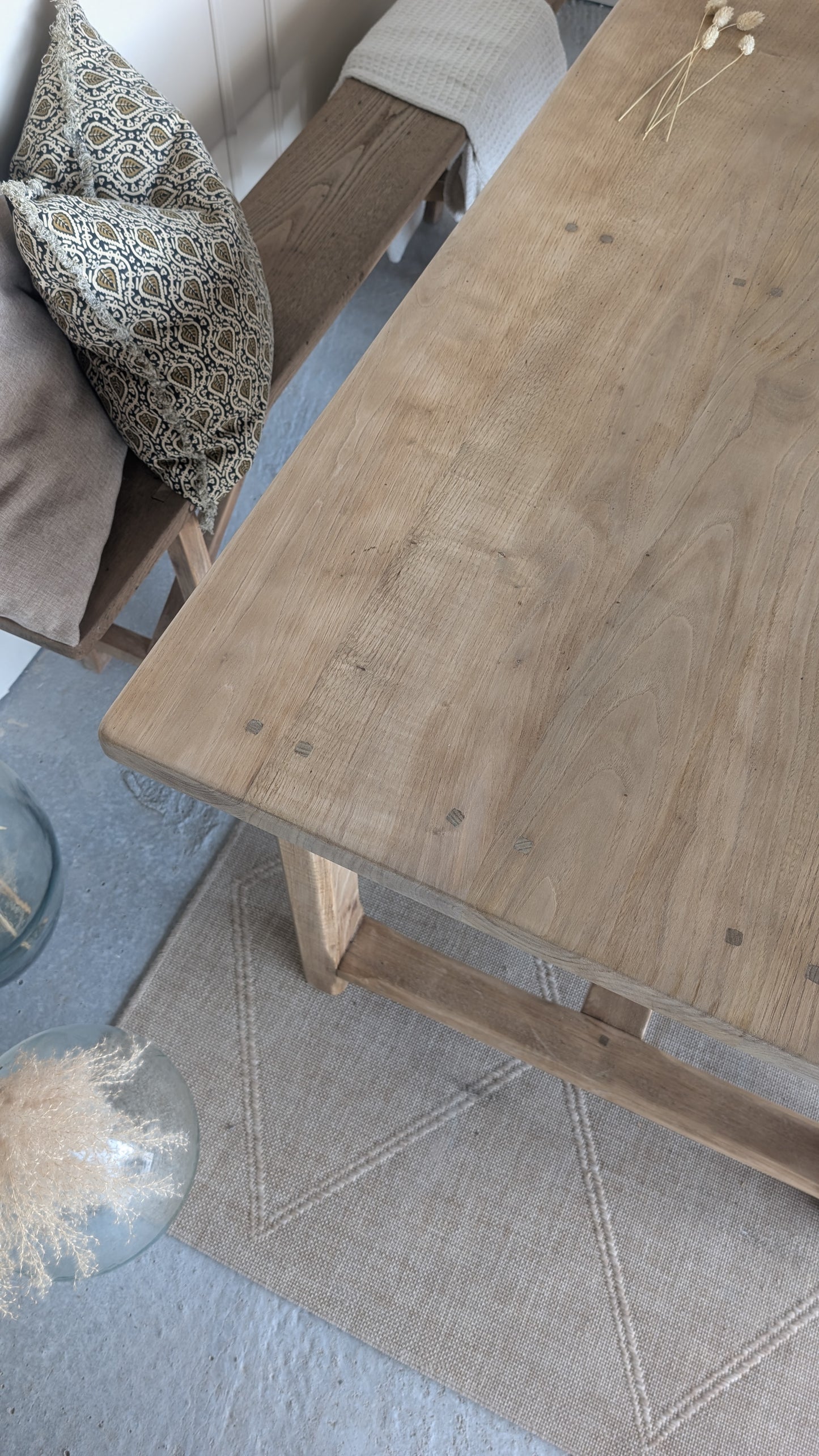 Table de ferme en chêne