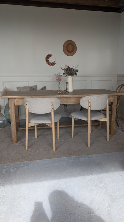 Table de ferme en chêne