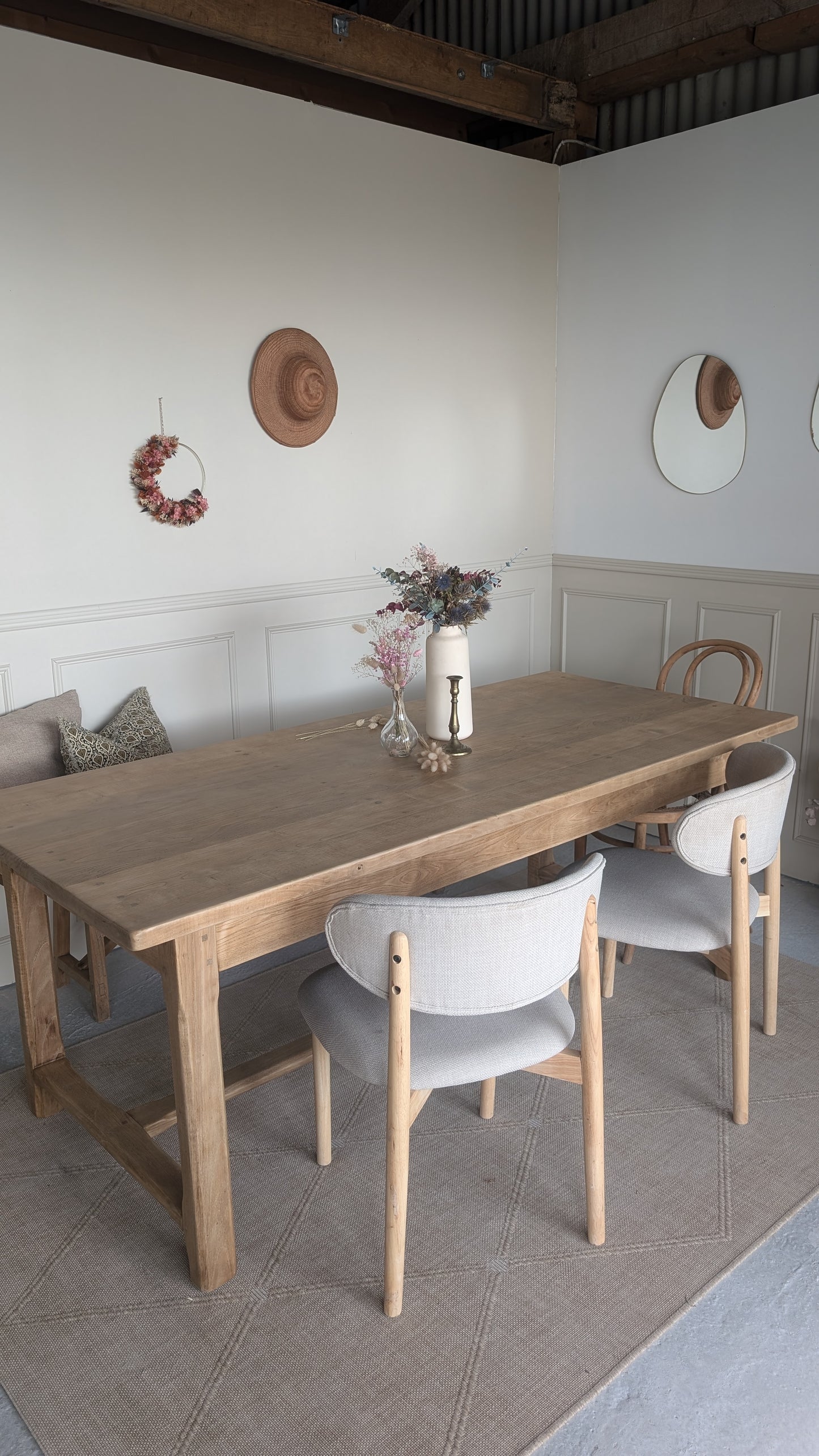 Table de ferme en chêne