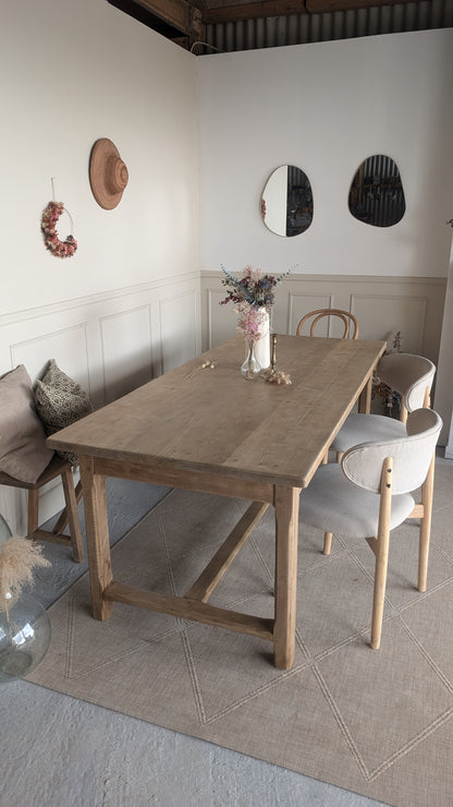 Table de ferme en chêne
