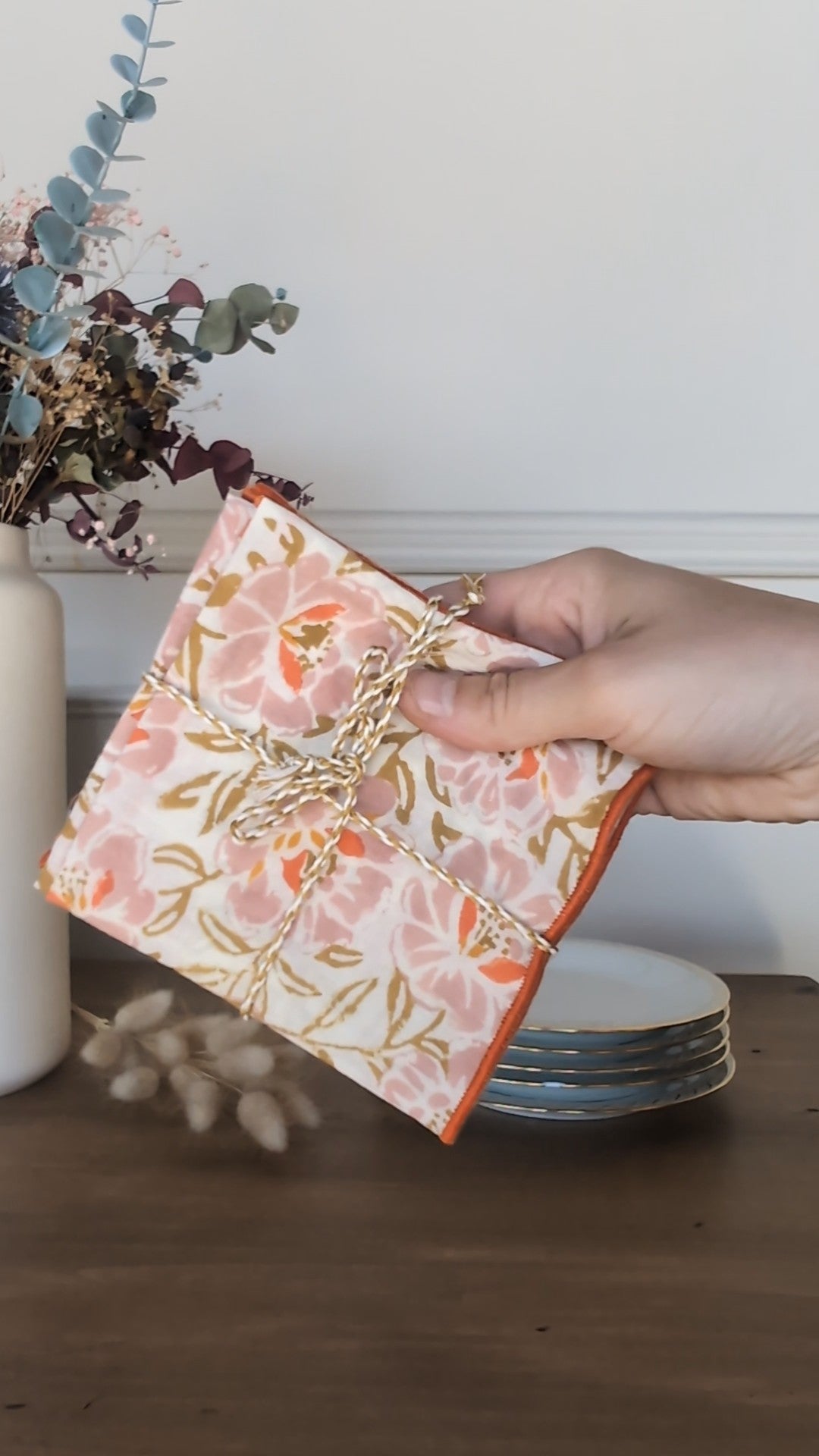 Serviettes de Table - Lot de 2 - Petunia Rose