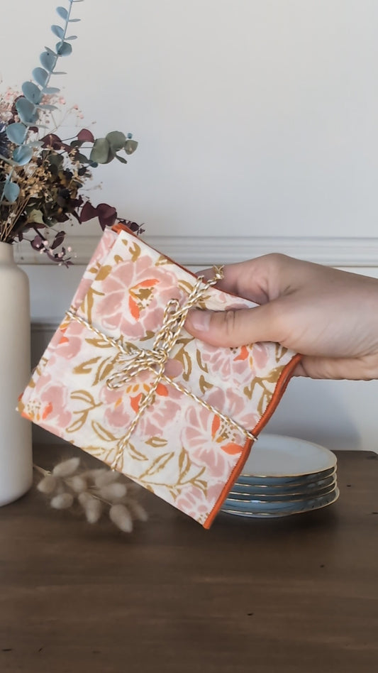 Serviettes de Table - Lot de 2 - Petunia Rose