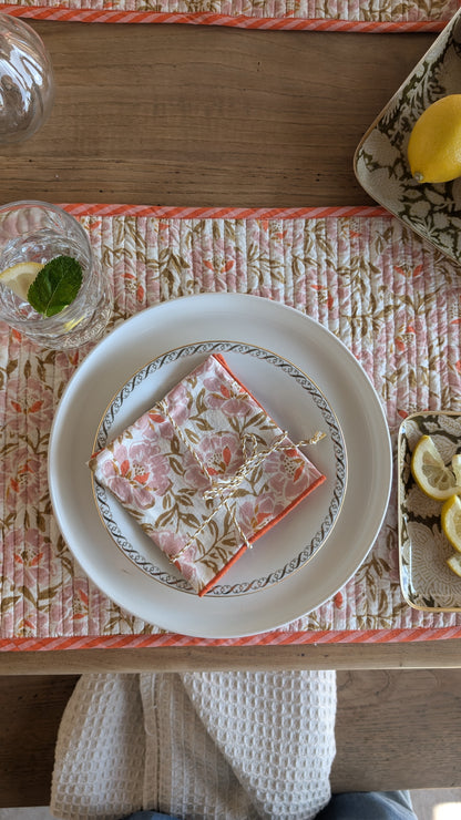 Serviettes de Table - Lot de 2 - Petunia Rose
