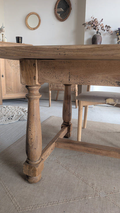 Table de ferme en chêne