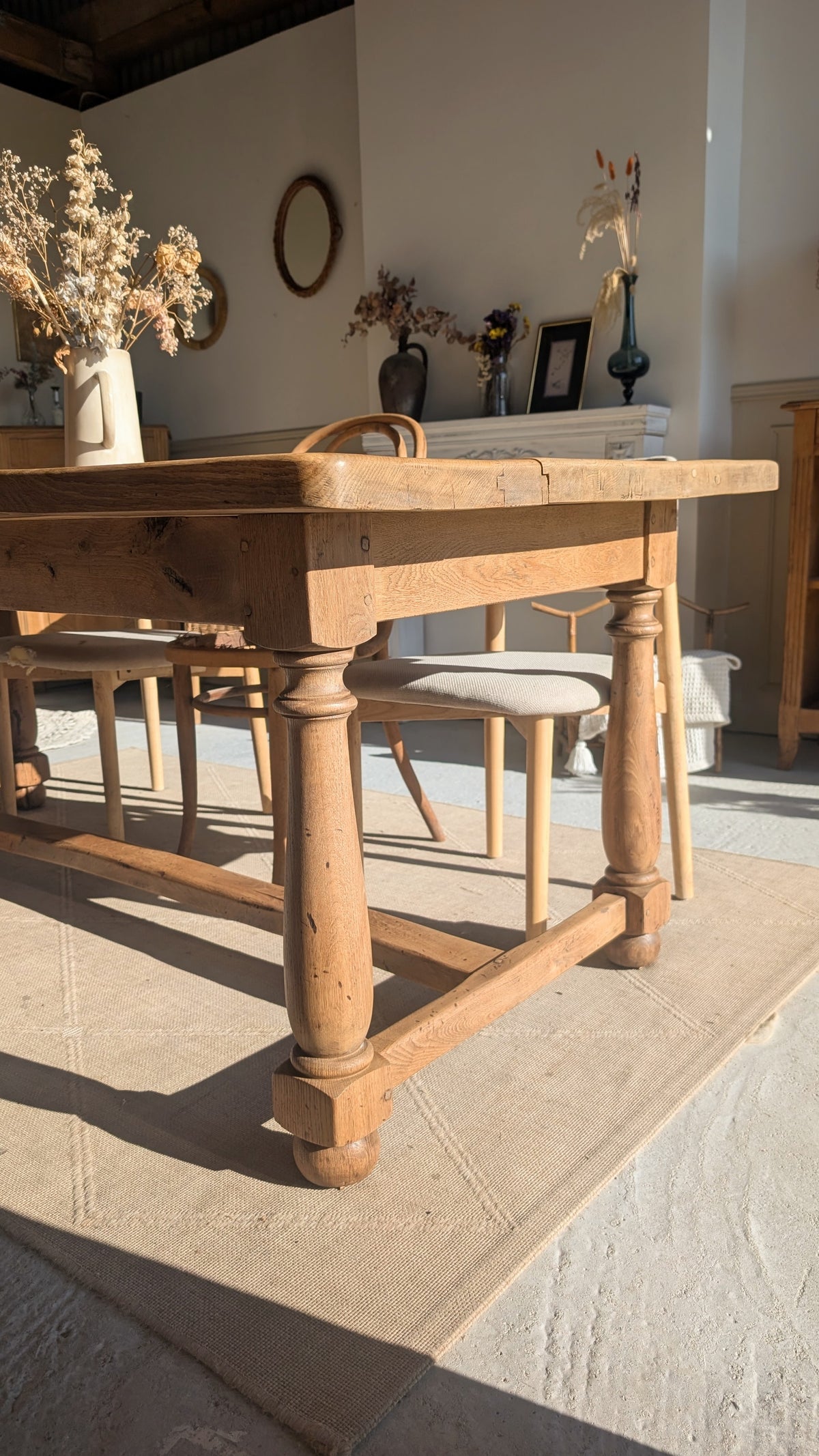 Table de ferme en chêne