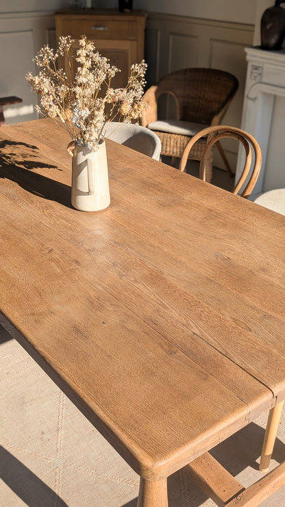 Table de ferme en chêne