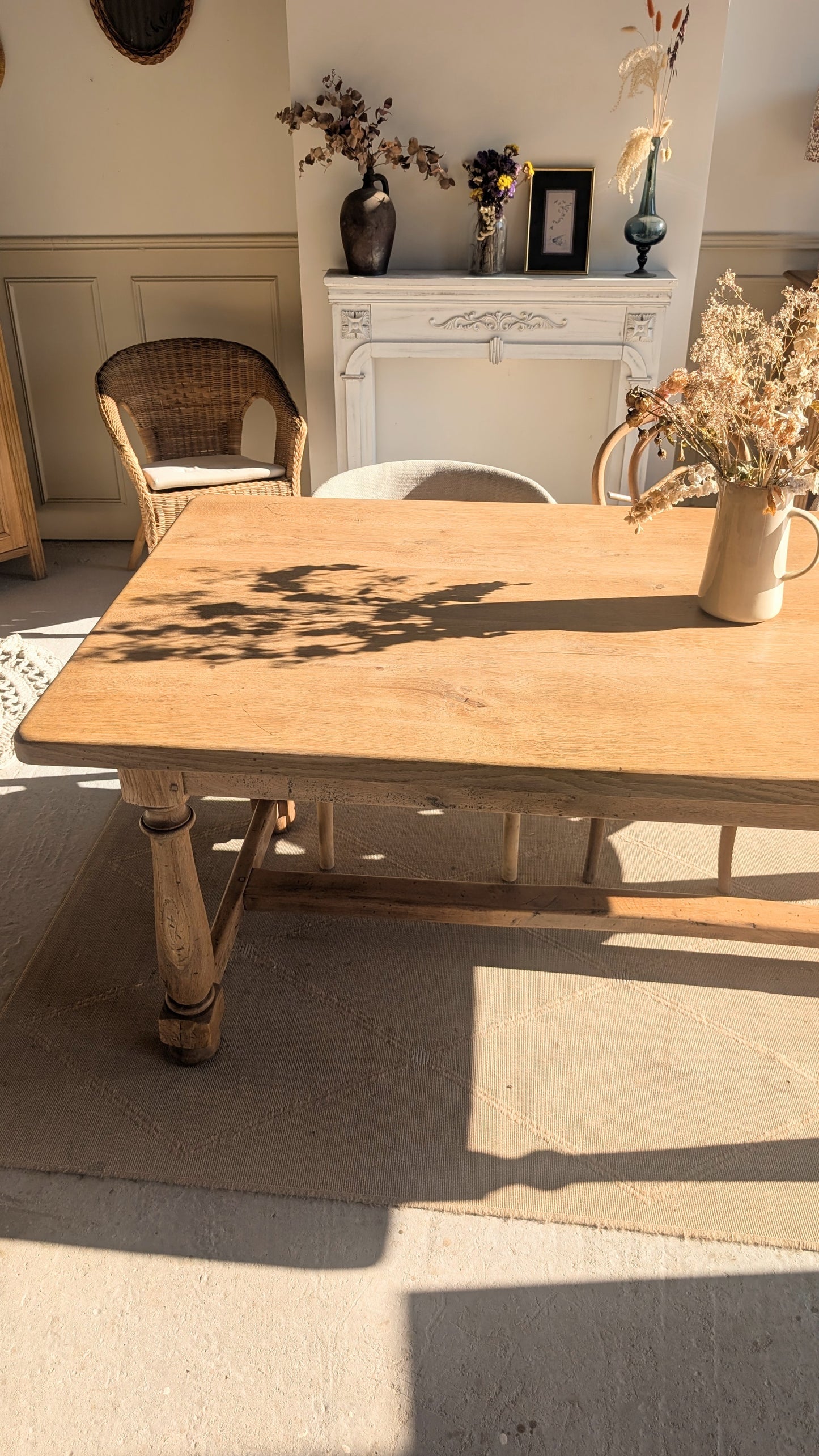 Table de ferme en chêne