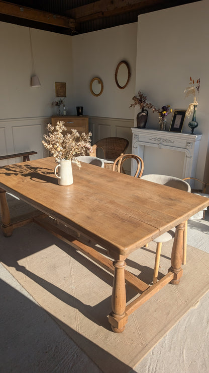 Table de ferme en chêne
