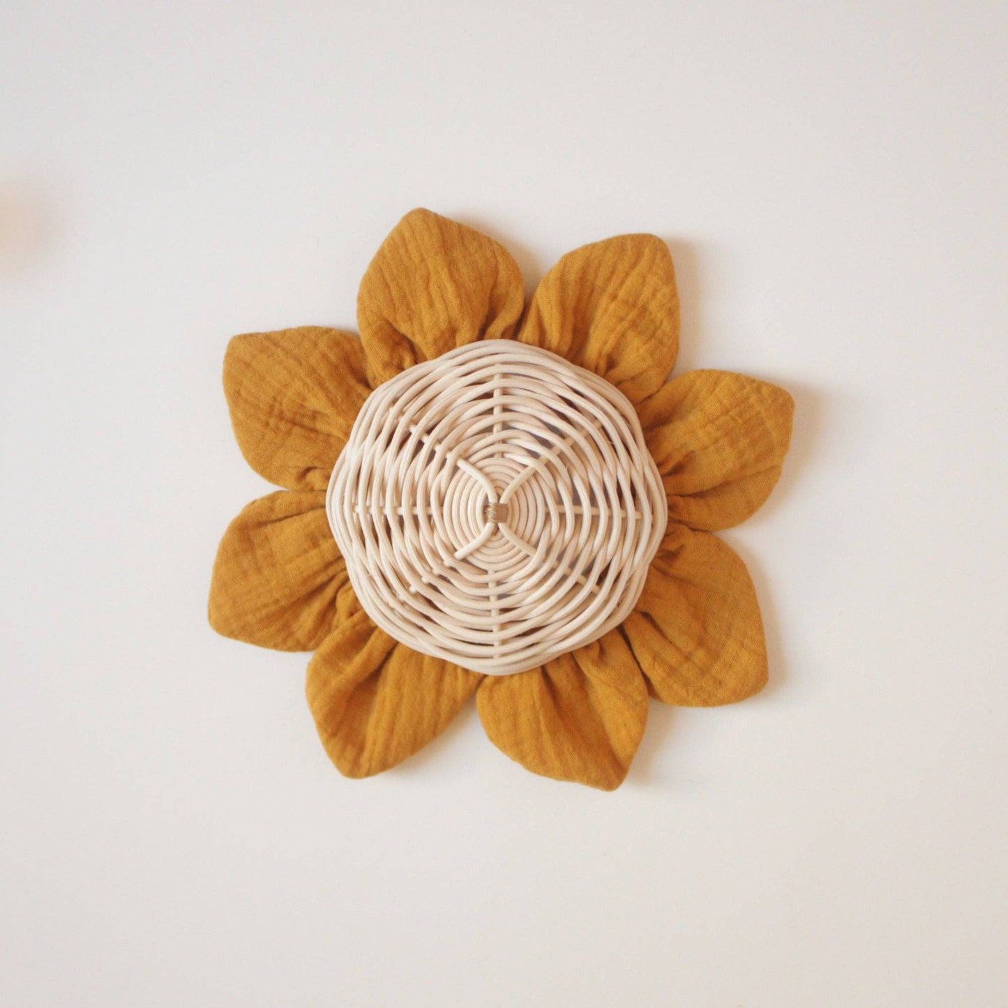 Grande fleur Tournesol: Rotin naturel