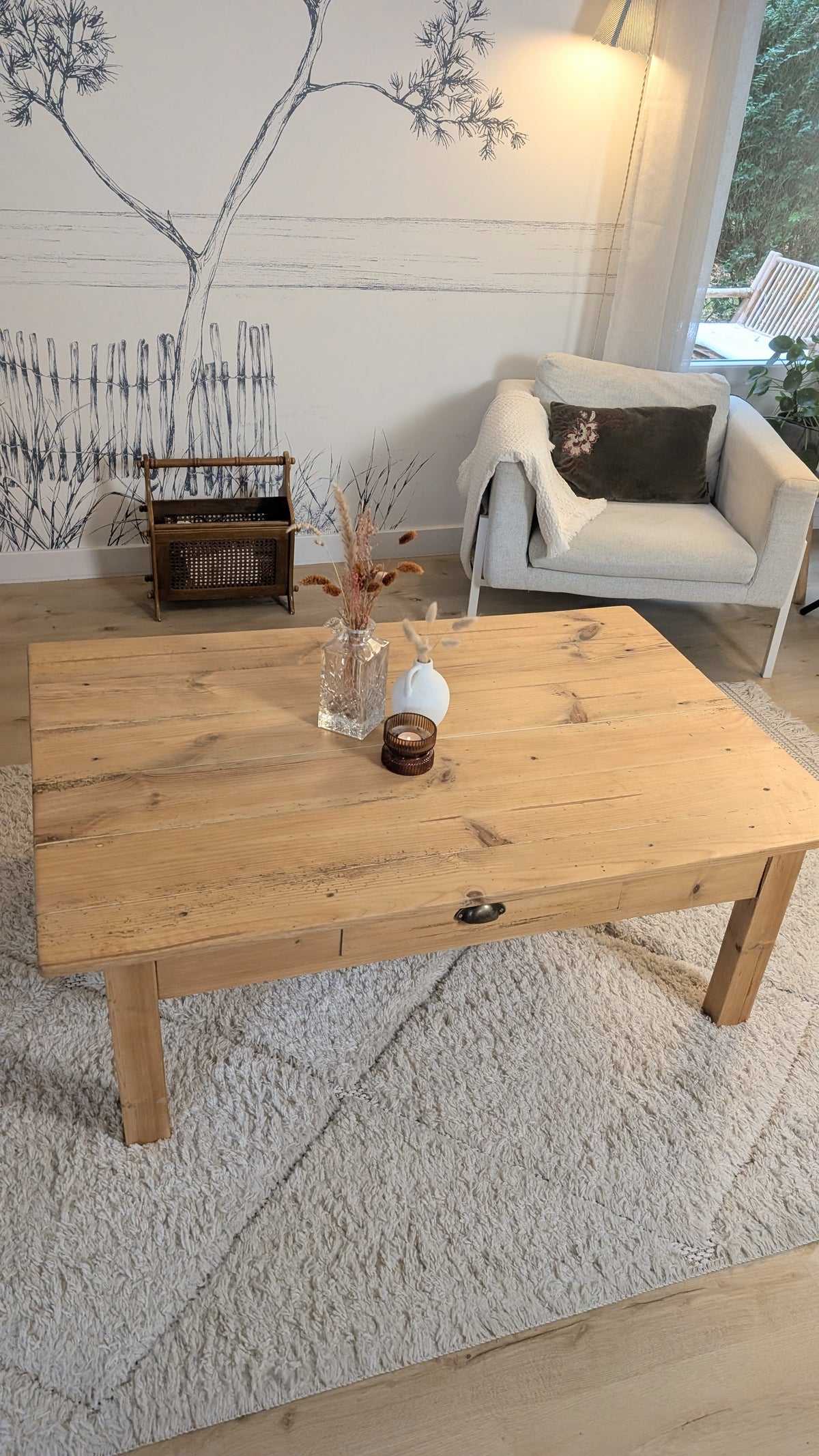 Table basse en pin