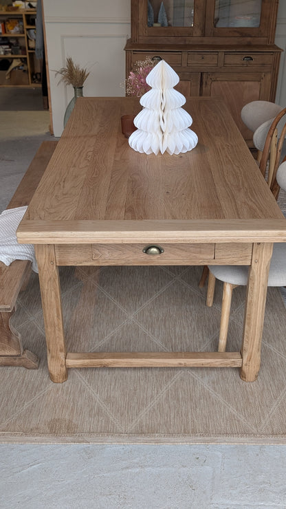 Table en chêne avec rallonges
