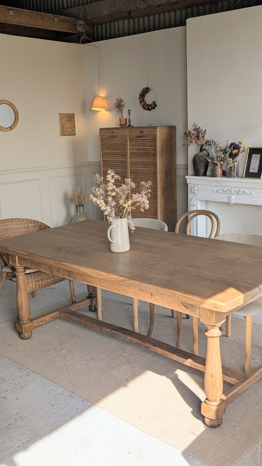 Table de ferme en chêne