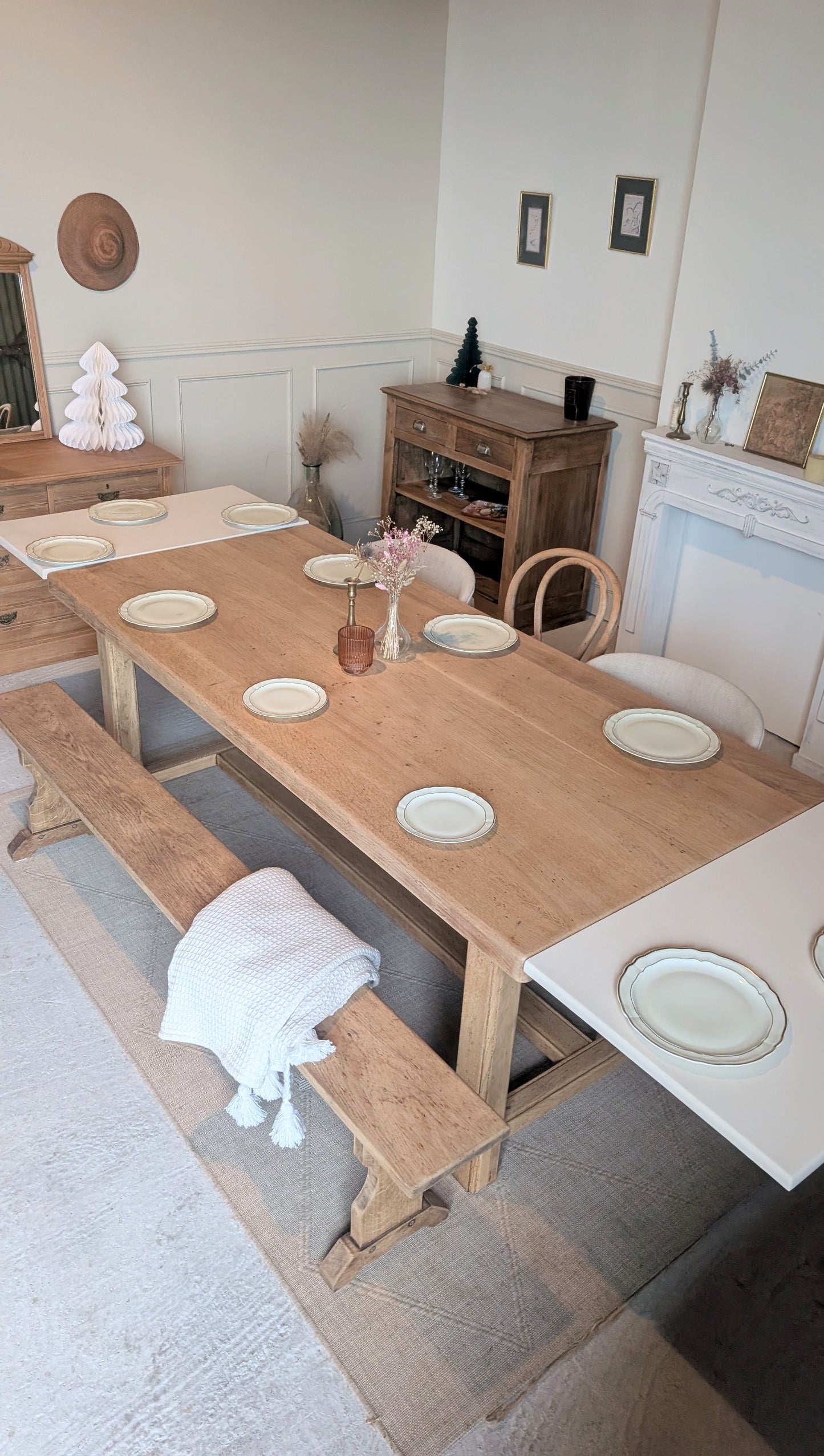 Table de ferme avec rallonges
