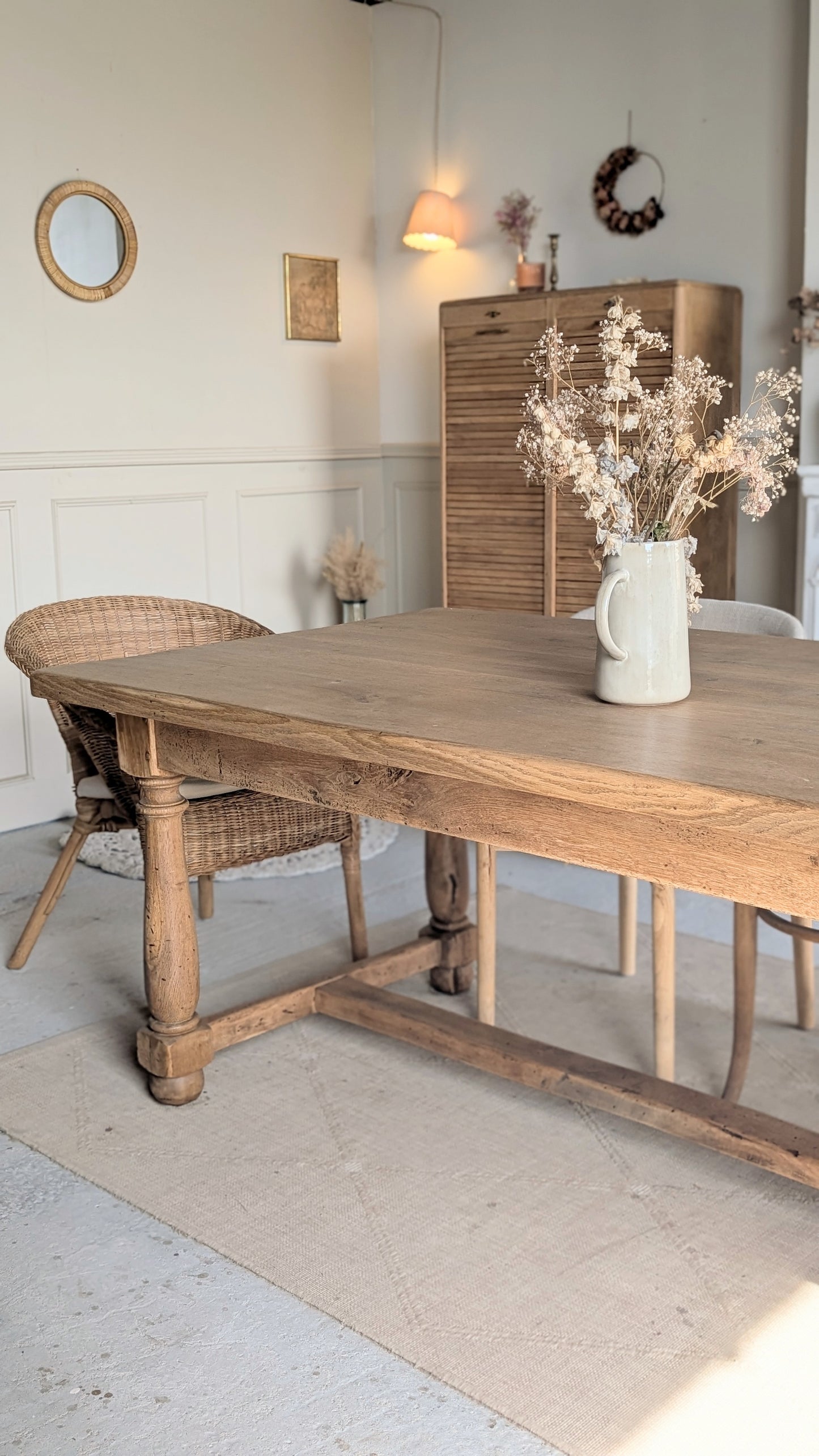 Table de ferme en chêne