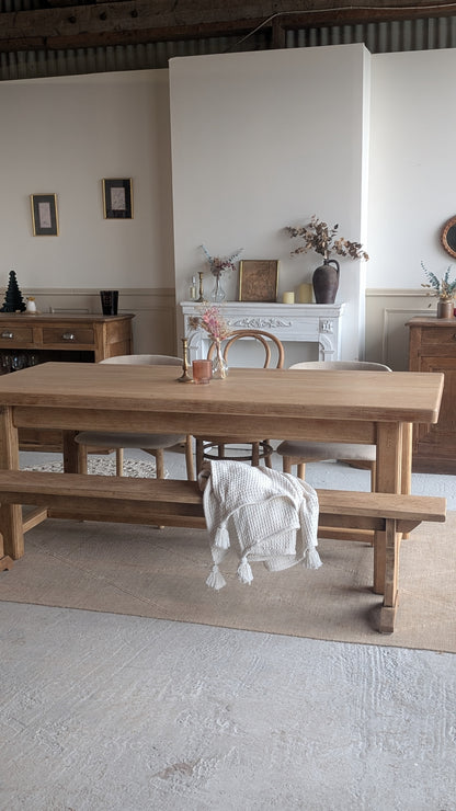 Table de ferme avec rallonges